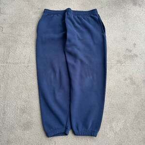 Vintage 80’s Foot Locker Navy Blue Fleece Sweatpants w Elastic Cuffs